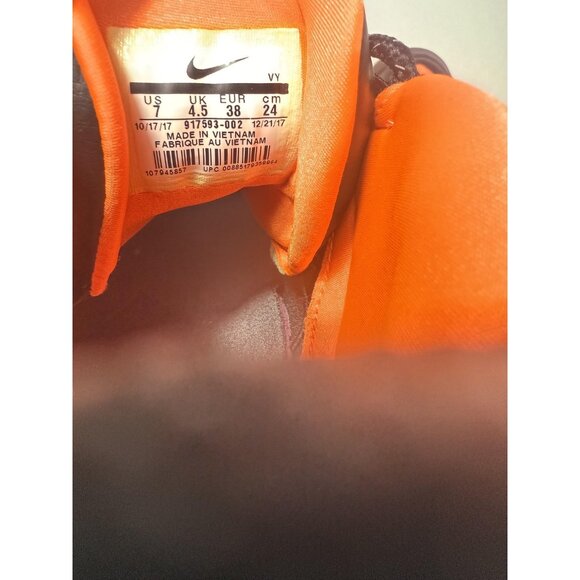 Nike Air More Uptempo Shoes Sneakers Womens Size 7 Black Pink Volt 917593-002 - Picture 9 of 9